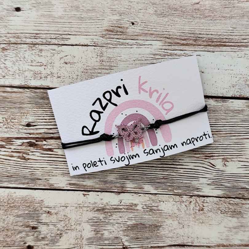 Zapestnica s klekljanim metuljčkom - slika 4