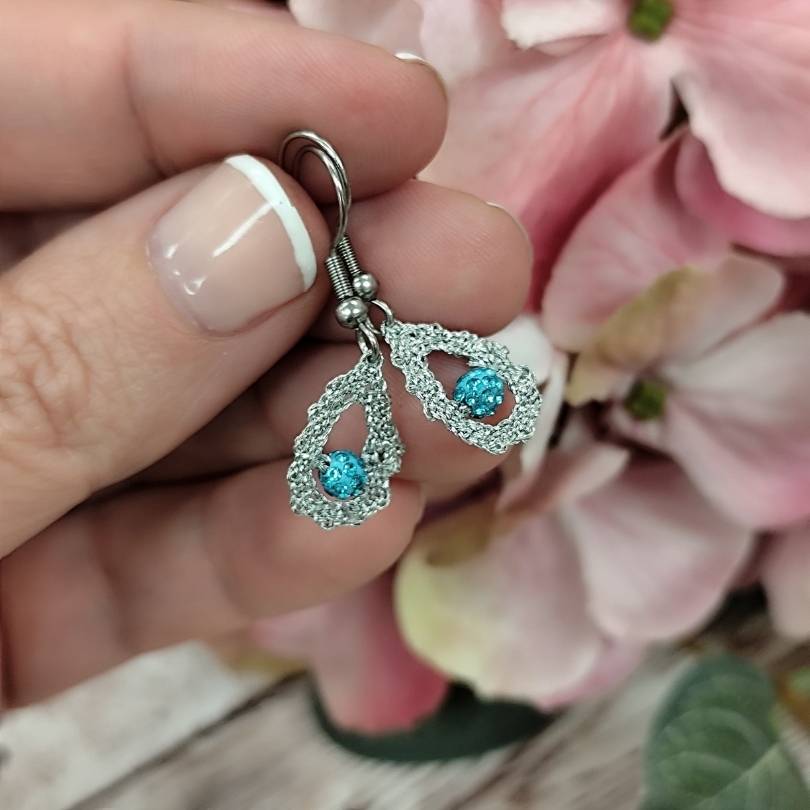 Komplet klekljanega nakita Solzica - slika 13