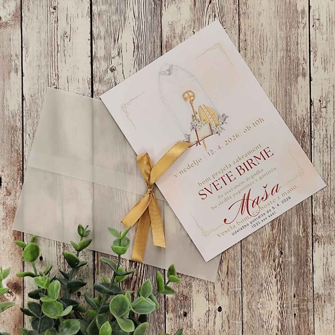 Vabilo za sveto birmo - unikatno, elegantno in personalizirano - slika 5