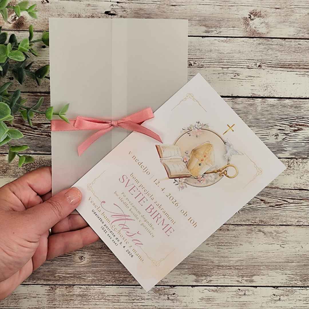 Vabilo za sveto birmo - unikatno, elegantno in personalizirano - slika 7