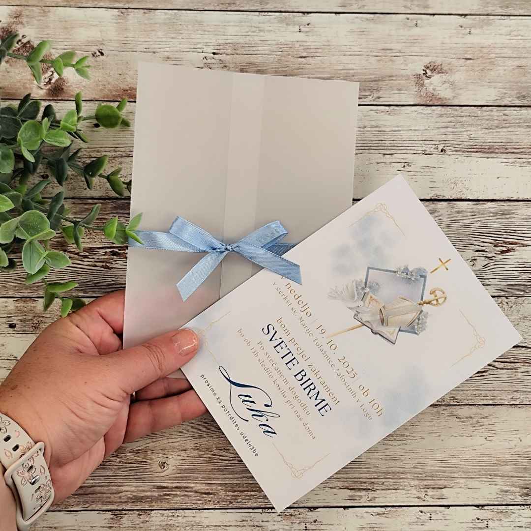 Vabilo za sveto birmo - unikatno, elegantno in personalizirano - slika 9