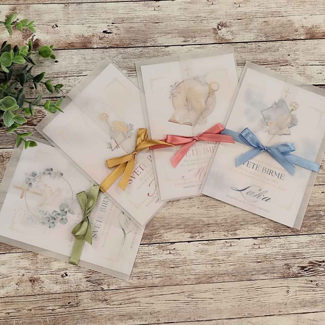 Vabilo za sveto birmo - unikatno, elegantno in personalizirano