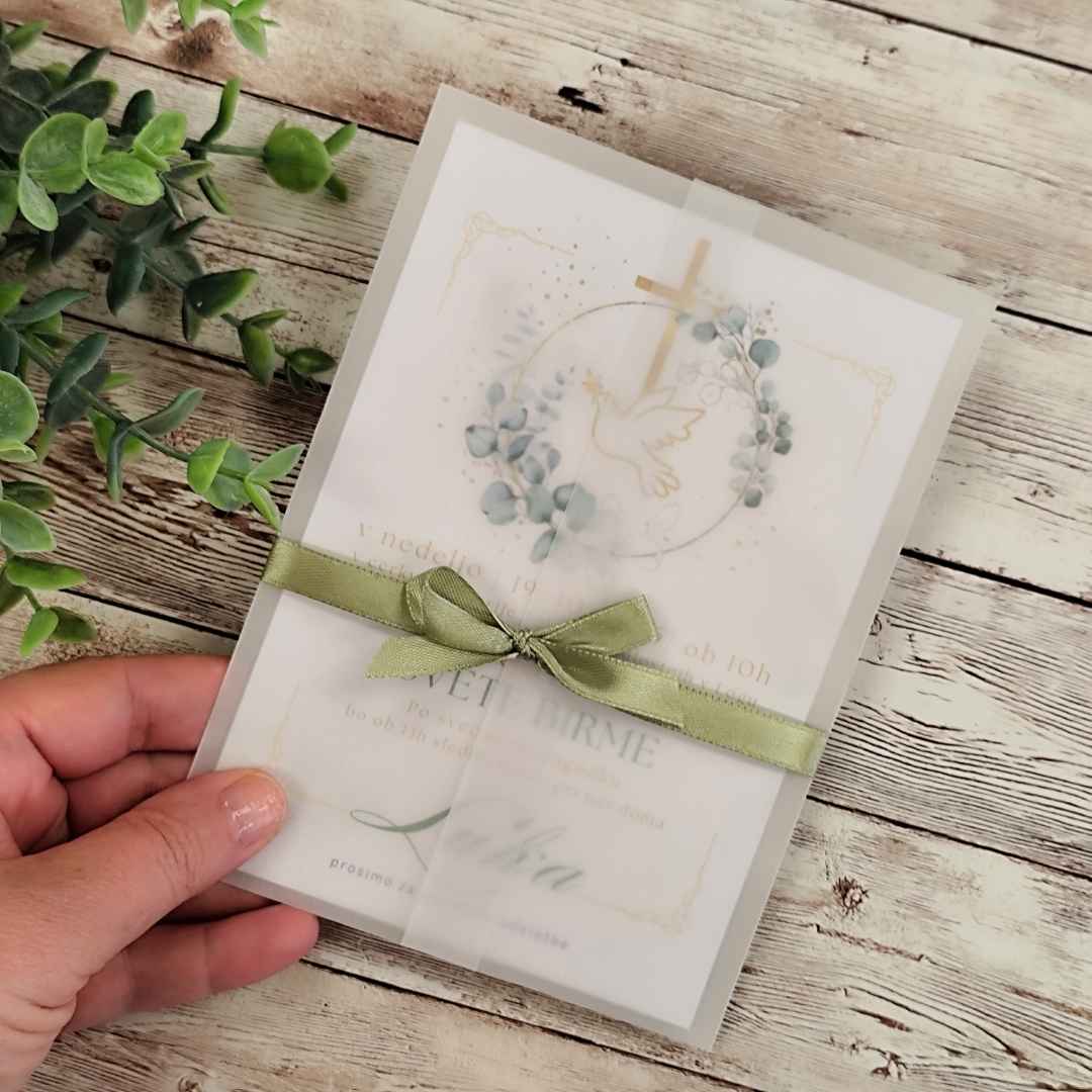 Vabilo za sveto birmo - unikatno, elegantno in personalizirano - slika 2